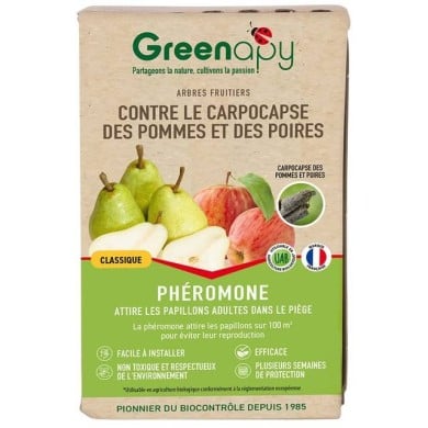 Phéromones contre le carpocapse des pommes et poires - 2 capsules