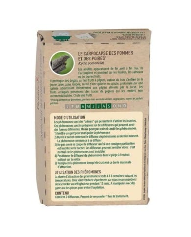 Phéromones contre le carpocapse des pommes et poires - 2 capsules