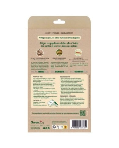 Piège à phéromone englué Delta pour papillons ravageurs BIOTOP - 1 toit + 3 fonds collants