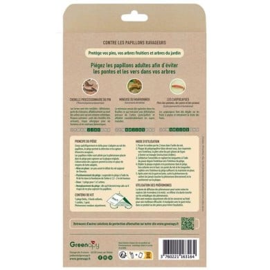 Piège à phéromone englué Delta pour papillons ravageurs BIOTOP - 1 toit + 3 fonds collants