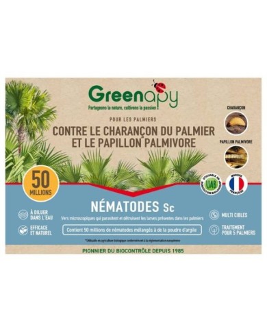 NémaPalmier Nématodes contre ravageurs du palmier BIOTOP - 50 millions pour 1 à 5 palmiers