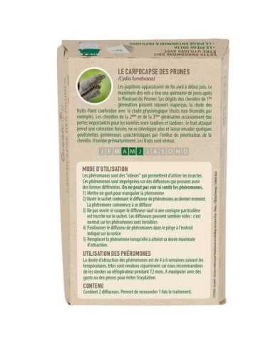 Phéromones contre le carpocapse des prunes - 2 capsules