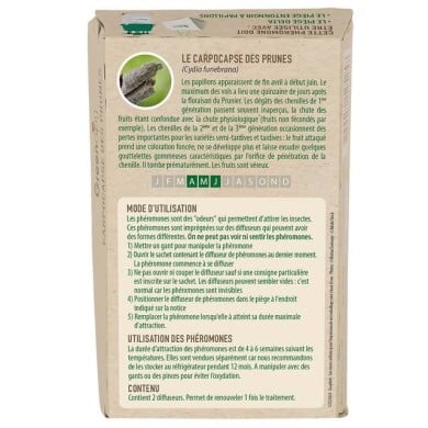 Phéromones contre le carpocapse des prunes - 2 capsules