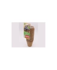 16 pots biodégradables rond de 8 cm