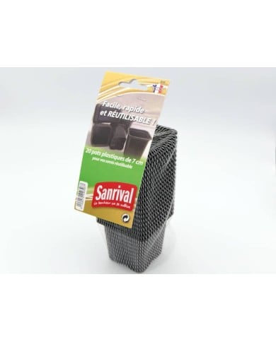 20 godets en plastique (carré de 7 cm)