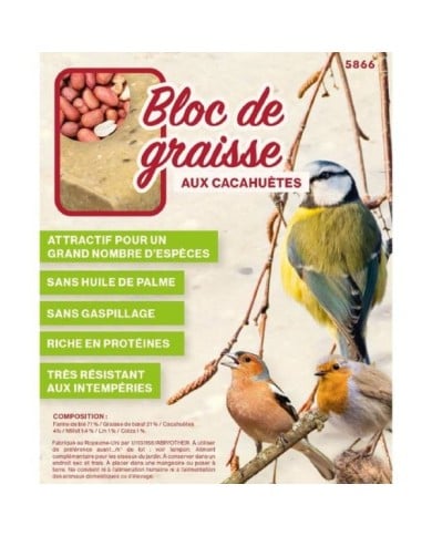 Bloc de graisse aux cacahuètes