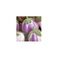 Aubergine ronde bianca sfumata di rosa