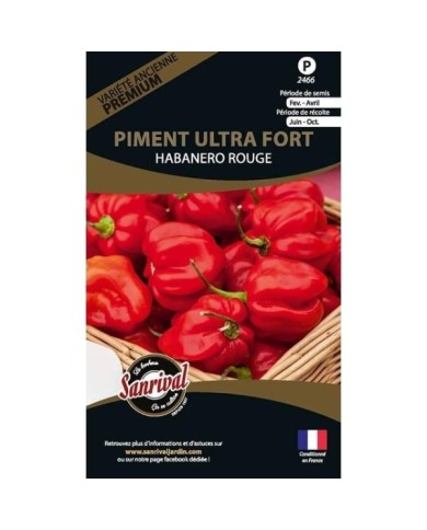 Piment ultra fort Habanero rouge (sachet)