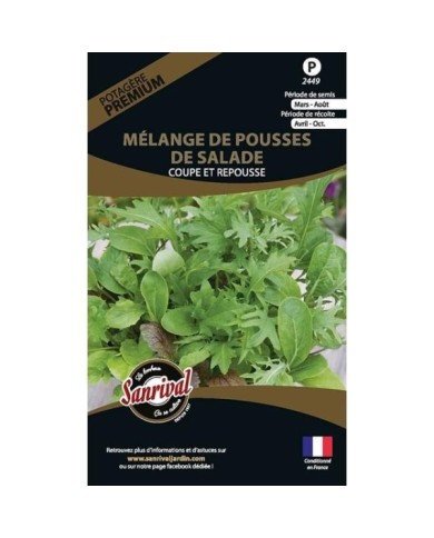 Mélange de pousses de salade coupe et repousse (sachet)