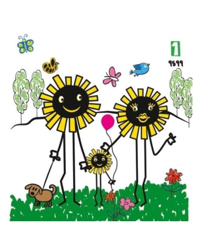 Soleil / Tournesol à coeur noir gamme kids