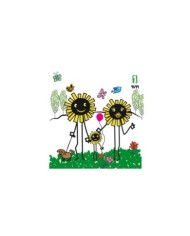 Soleil / Tournesol à coeur noir gamme kids