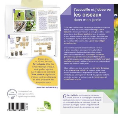 J’accueille et j’observe les oiseaux dans mon jardin (Ed. Terre Vivante)