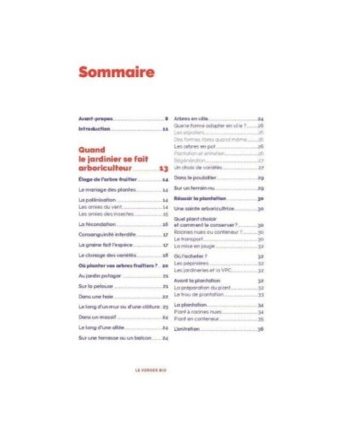 Le verger bio (Ed. Terre Vivante)