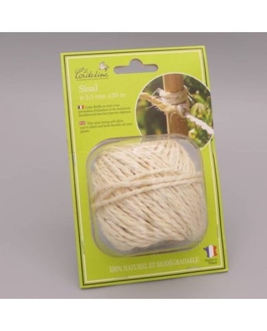 FICELLE SISAL 2 -5MMX 30M NATURELLE PELOTE 100G