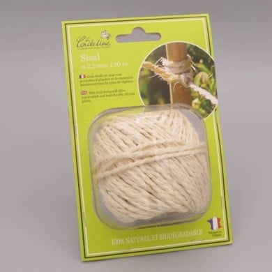 FICELLE SISAL 2 -5MMX 30M NATURELLE PELOTE 100G