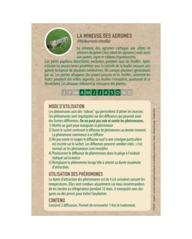 Phéromones - Mineuse des agrumes - 2 capsules