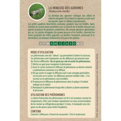 Phéromones - Mineuse des agrumes - 2 capsules
