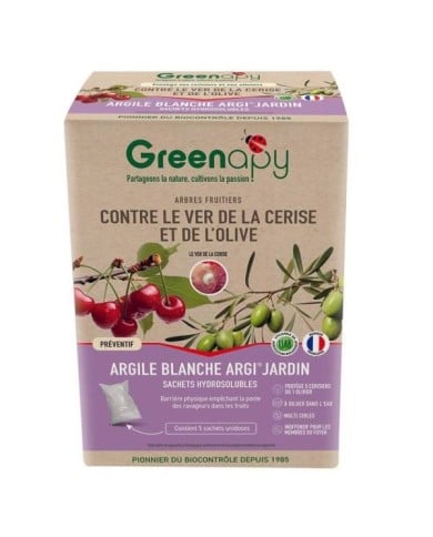 Argile blanche  ARGI®JARDIN contre les mouches de la cerise et de l'olive - 250g (x50g)