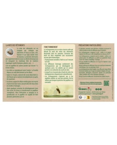 Anti-mites des vêtements - Trichogramme 4 diffuseurs