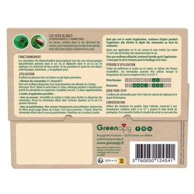 Nématodes Hb anti vers blancs - Boîte de 5M