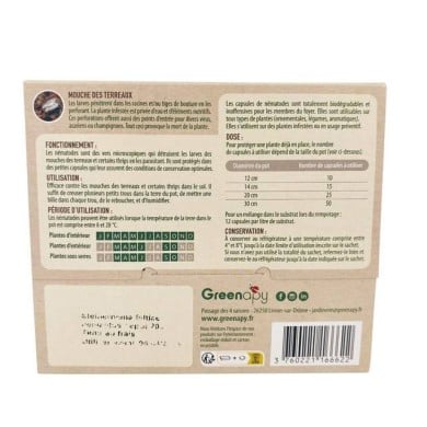 Capsules de nématodes anti mouches des terreaux - Nématodes Sf
