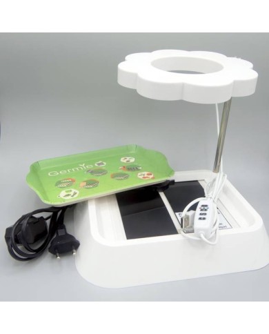 Set accessoires pour germination à chaud : base + plateau + tapis chauffant + lampe LED